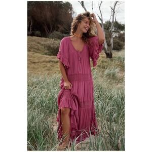 Free People Dream On Maxi Dress Small NEW